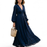 Eyelet Noir Maxi Dress