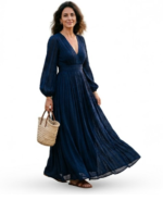 Eyelet Noir Maxi Dress